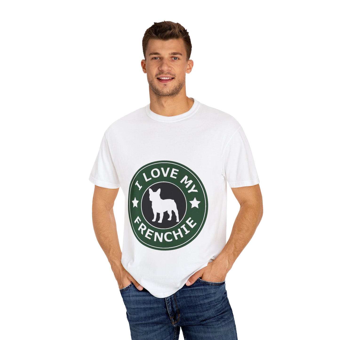 I Love My Frenchie T-Shirt, Cute French Bulldog Apparel, Dog Lover Gift, Pet Owner Tee, Unisex Casual Top, Perfect for Dog Lovers