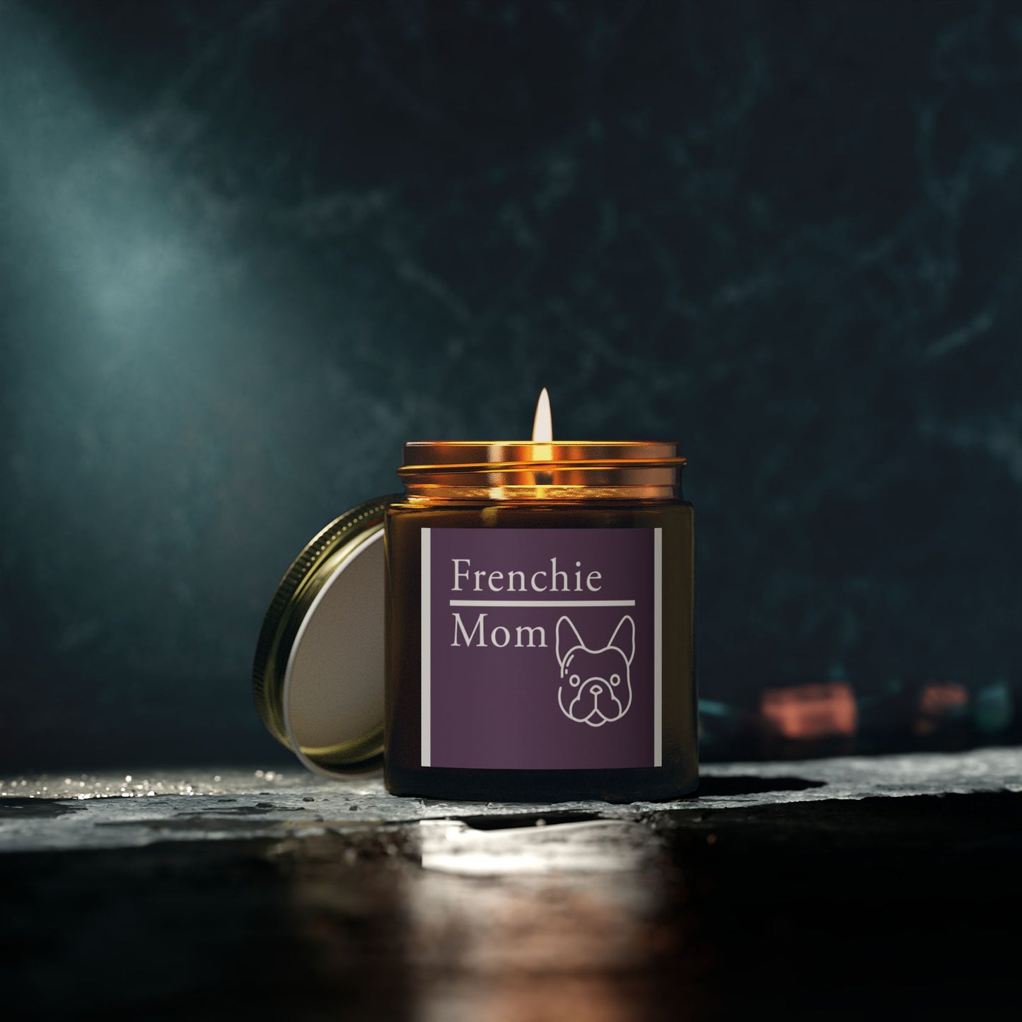 Frenchie Mom Scented Candle Set - Cozy Home Decor, Gift for Dog Lovers, Relaxation Candle, Unique Dog Owner Gift, Pet-Themed Decor