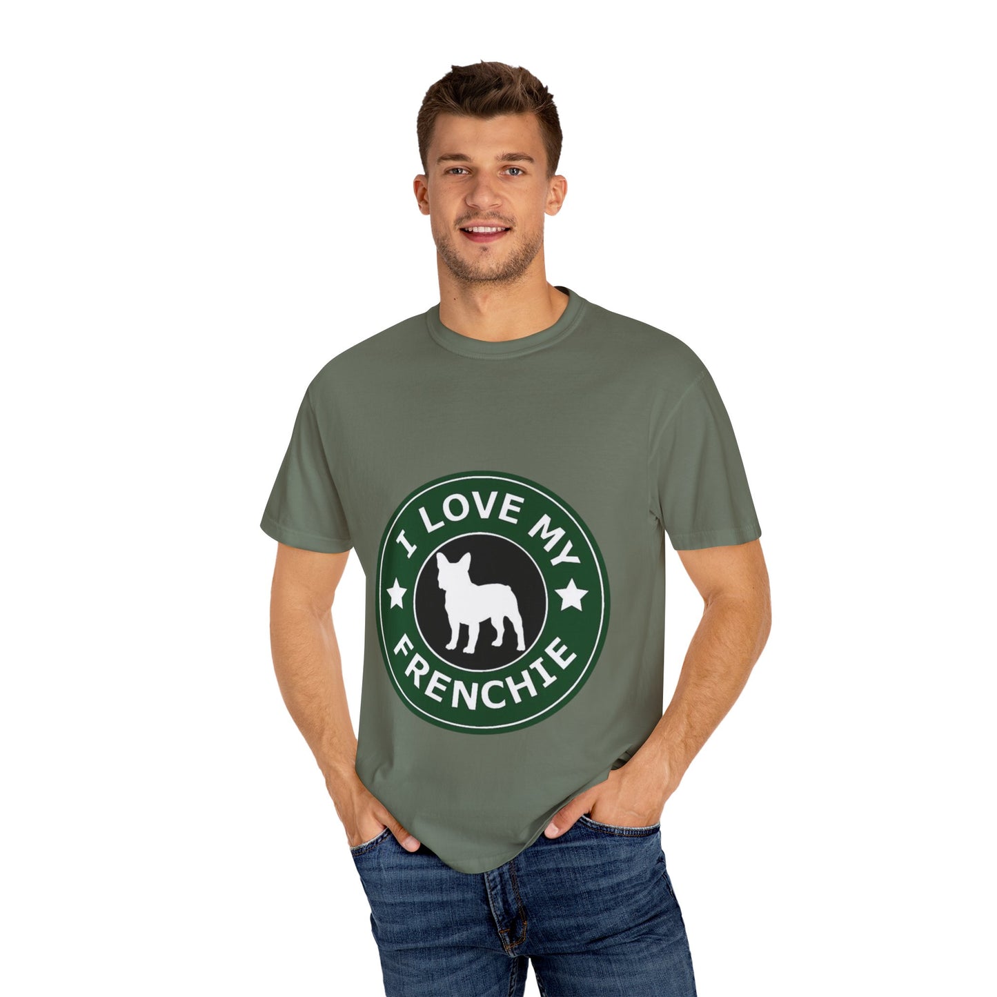 I Love My Frenchie T-Shirt, Cute French Bulldog Apparel, Dog Lover Gift, Pet Owner Tee, Unisex Casual Top, Perfect for Dog Lovers