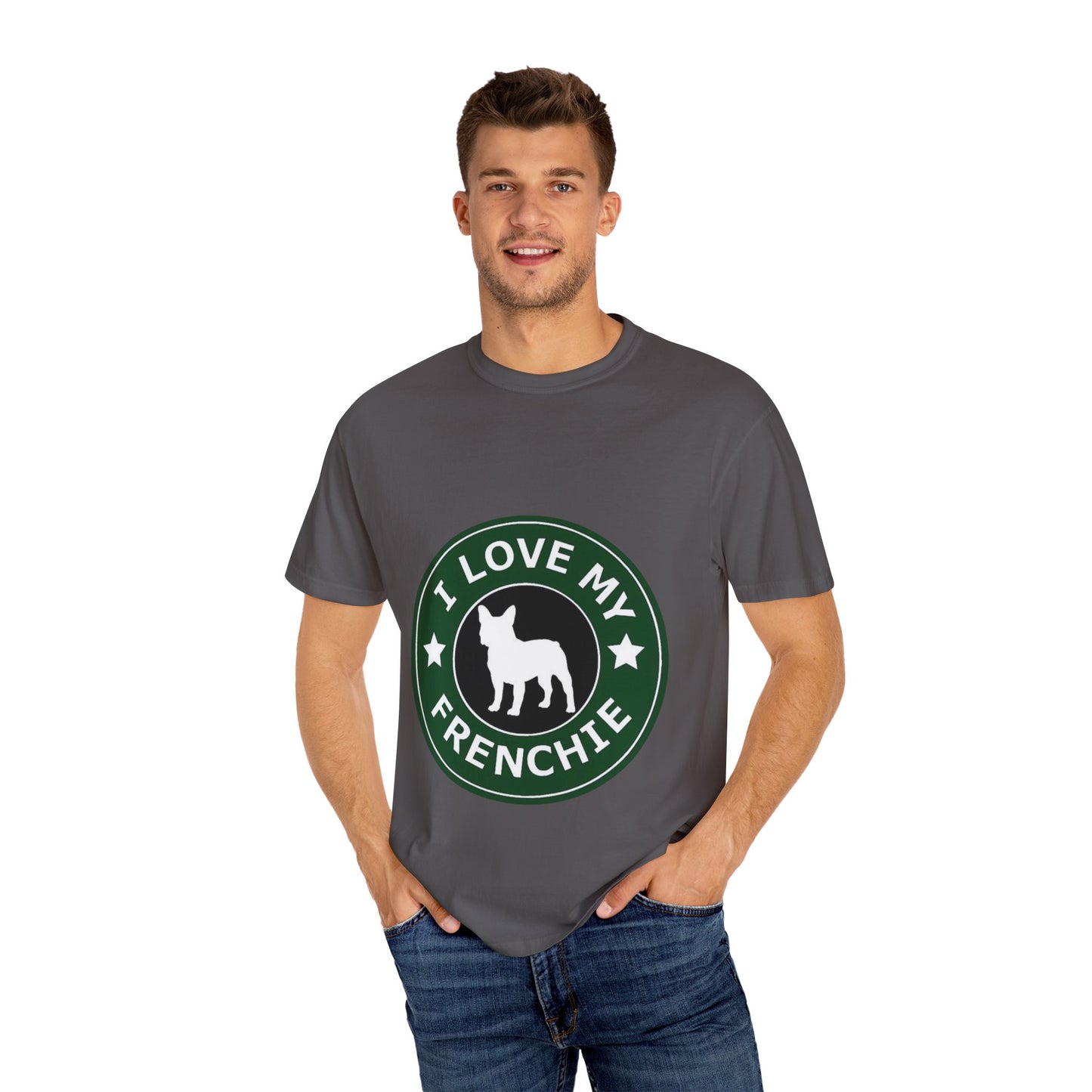 I Love My Frenchie T-Shirt, Cute French Bulldog Apparel, Dog Lover Gift, Pet Owner Tee, Unisex Casual Top, Perfect for Dog Lovers