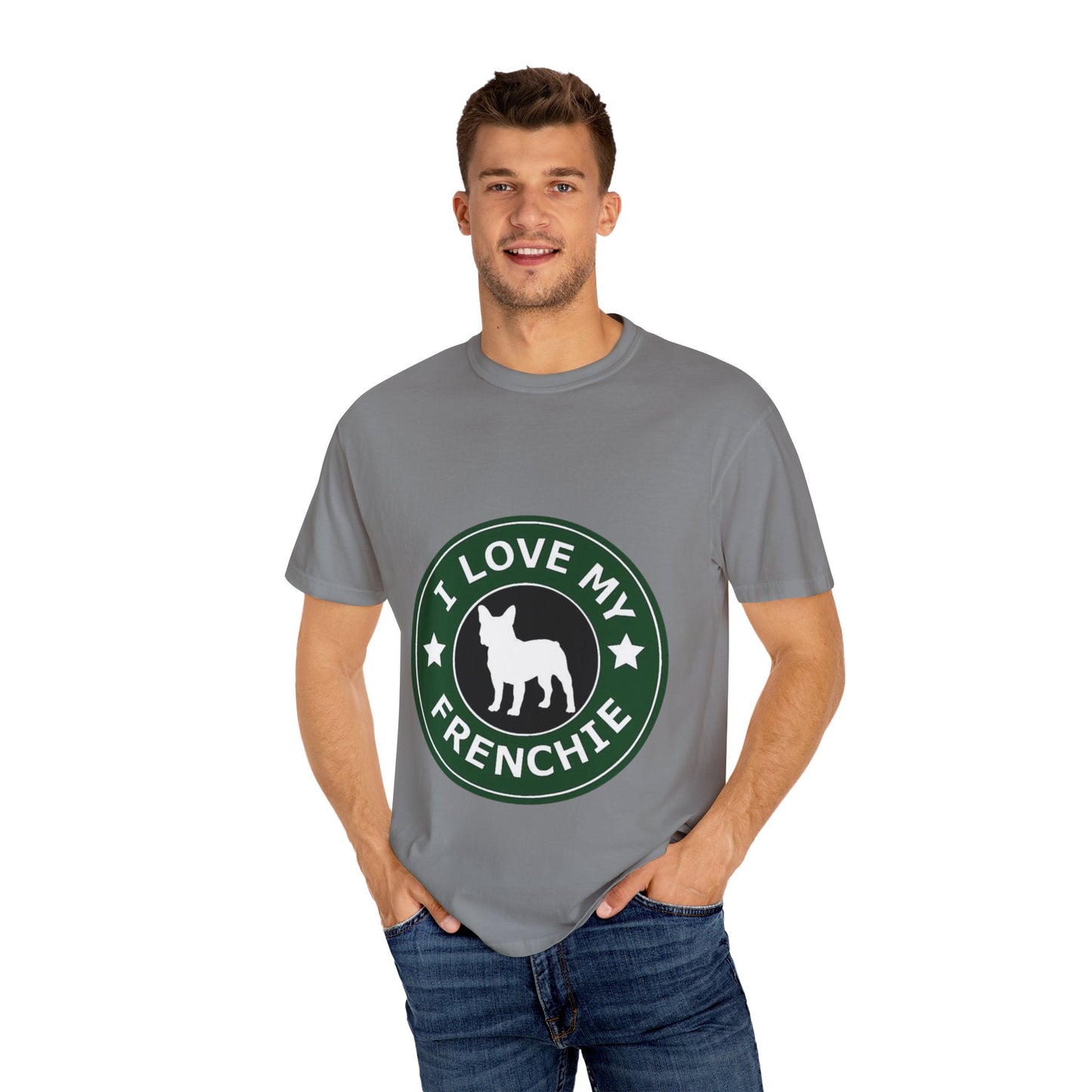 I Love My Frenchie T-Shirt, Cute French Bulldog Apparel, Dog Lover Gift, Pet Owner Tee, Unisex Casual Top, Perfect for Dog Lovers