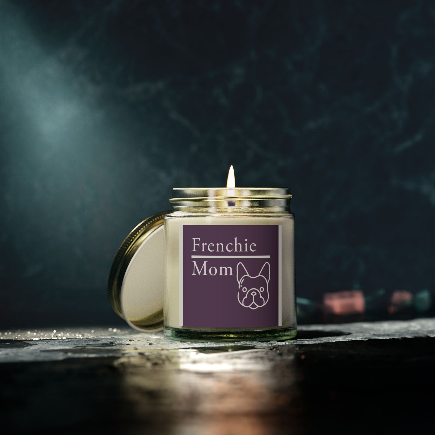 Frenchie Mom Scented Candle Set - Cozy Home Decor, Gift for Dog Lovers, Relaxation Candle, Unique Dog Owner Gift, Pet-Themed Decor