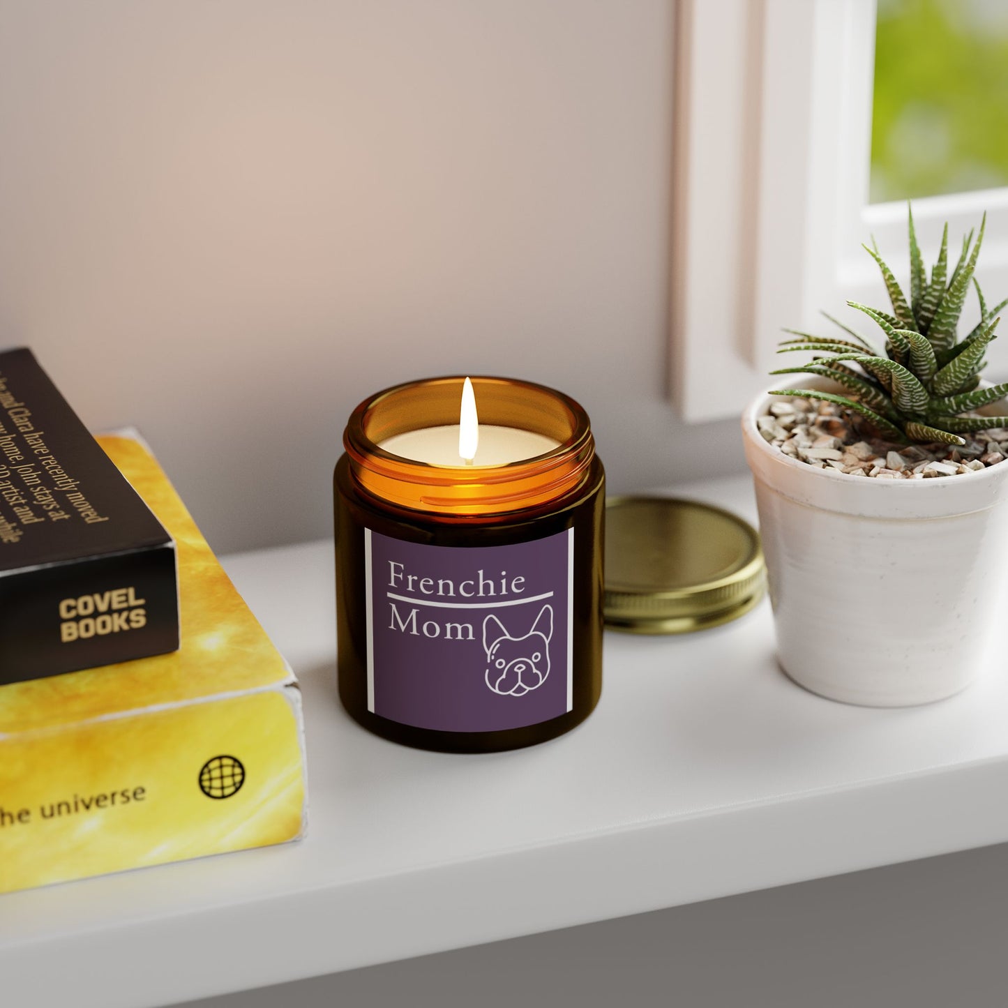 Frenchie Mom Scented Candle Set - Cozy Home Decor, Gift for Dog Lovers, Relaxation Candle, Unique Dog Owner Gift, Pet-Themed Decor