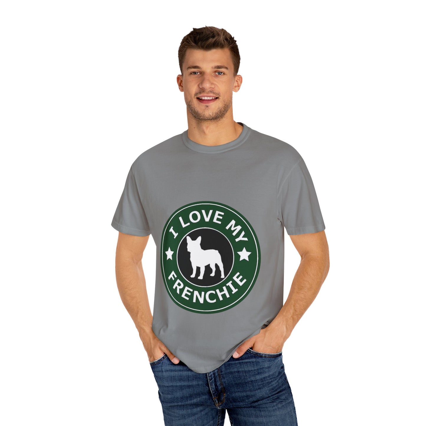 I Love My Frenchie T-Shirt, Cute French Bulldog Apparel, Dog Lover Gift, Pet Owner Tee, Unisex Casual Top, Perfect for Dog Lovers