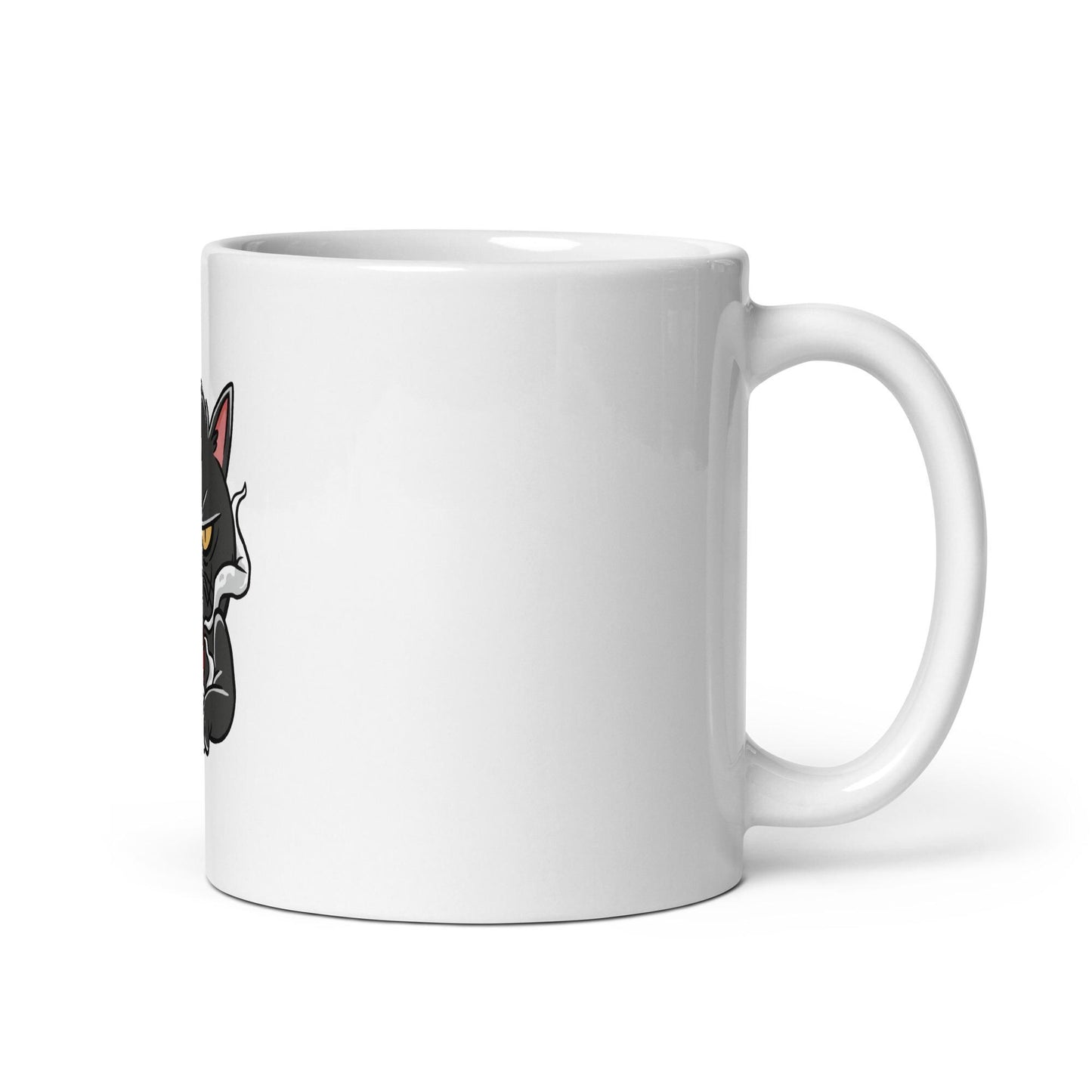 White glossy mug Grumpy cat