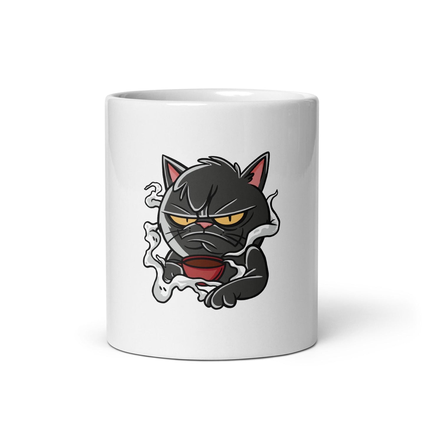 White glossy mug Grumpy cat