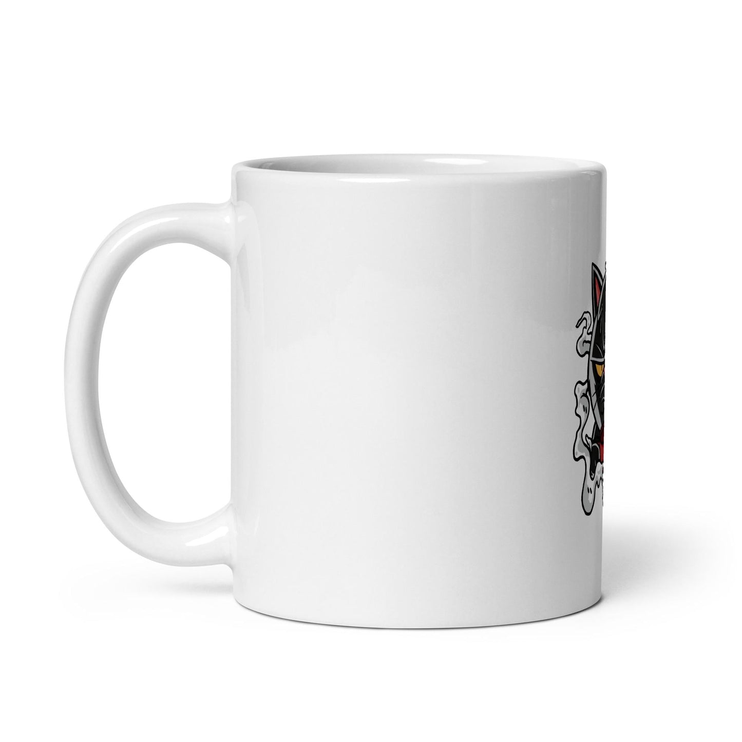 White glossy mug Grumpy cat